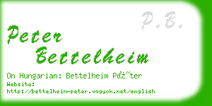 peter bettelheim business card